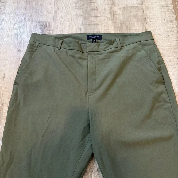 Banana Republic Bootcut Fit Dress Pants Womens Size 16 Green High Rise - Picture 2 of 12